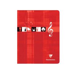 Cahier Musique & Chant piqué 17x22 cm 56 pages grands carreaux - Assortis