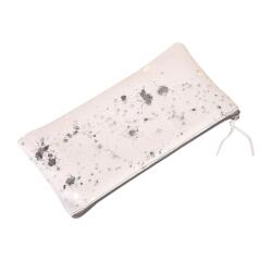 COSMICUIR suede Pennenzak 22x11 cm - Zilver