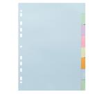 Exacompta Forever Dividers 170g 8 Part A4 Pastel - Pastel colours assorted