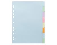 Intercalaires carte pastel 170g Forever 8 positions - A4 - Couleurs assorties pastel
