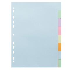 Tabbladen pastelkarton 170g Forever 8 posities - A4 - Geassorteerde pastel kleuren