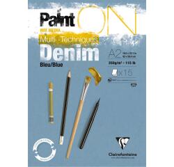 PaintON Bleu Denim bloc collé 15F A2 250g - Denim