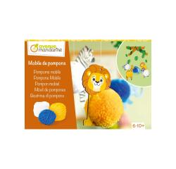 Creatieve doos, Pompons, Savanne dieren - Meerkleurig