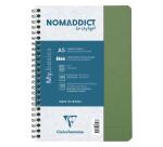 Clairefontaine Nomaddict Notebook - A5 - 5x5 Grid - 50 Sheets - 90gsm ? Wirebound - Green
