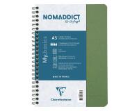 Cahier reliure intégrale Age Bag A5 100 pages petits carreaux - Vert