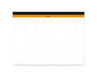 Rhodia sous-main semainier entoilé A4+ (22,2x29,9 cm) 60 feuillets microperforés - Blanc
