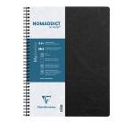 Clairefontaine Nomaddict Notebook - A4+ - 5x5 Grid - 80 Sheets - 90gsm - Wirebound - Black