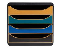 Module de classement Big Box 4 tiroirs Neo Deco - Couleurs assorties