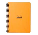 Meeting Book Rhodia A5+, mit Doppelspirale, 80 Blatt 90g - Orange