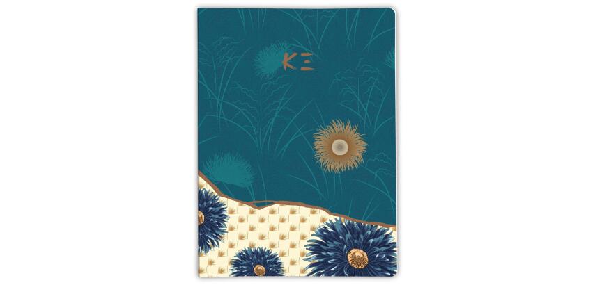 K3 blue, Carnet reliure intégrale A5 14,8x21 cm, 148 pages, ligné, ass. - Multicolore