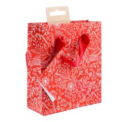 Premium sac petit rouge & blanc 12x4,5x13,5 cm - Rouge