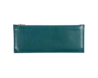 Trousse stylo en cuir, grand modèle - Vert émeraude