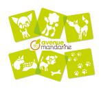 Set de 6 pochoirs enfants, Chiens - Vert