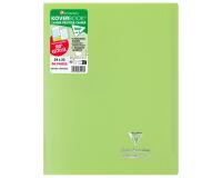 Cahier piqué Koverbook 24x32 cm 96 pages grands carreaux couverture polypropylène opaque 100% recyclé - Vert