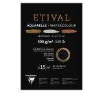 Clairefontaine Etival Noir Watercolour Block - A2 - 15 Sheets - 300gsm - Cold Pressed & Rough Grain
