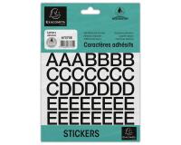 Pack of adhesive letters A-Z Black 20 mm - Black