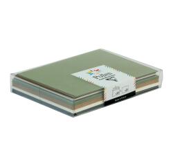 Coffret Pollen de 20 enveloppes C6 (114x162mm) + 20 cartes simples 110x155mm - Noël cosy - Multicolore