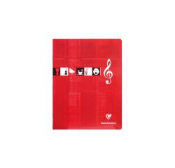 Cahier Musique & Chant piqué 17x22 cm 56 pages ligné - Assortis