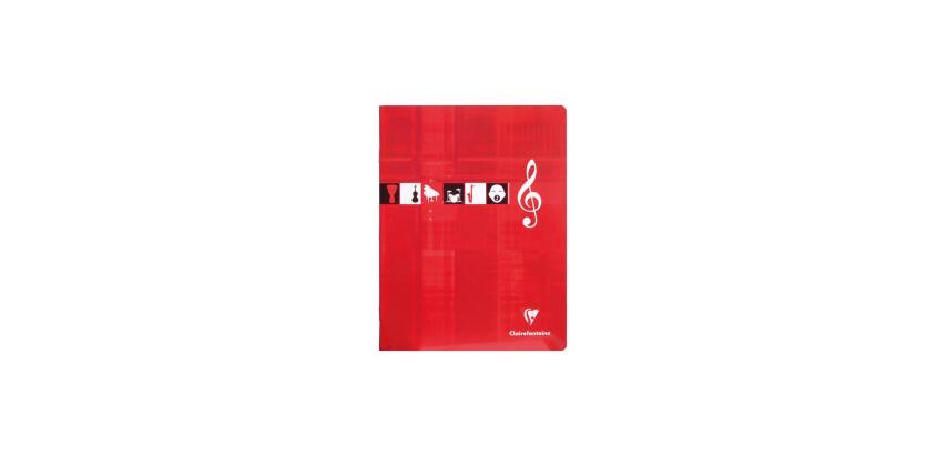 Cahier Musique & Chant piqué 17x22 cm 56 pages ligné - Assortis