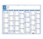 Calendrier Bicolore 43 x 33,5 cm Semestriel 2027 - Bleu et gris