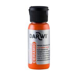 DARWI Kalte Keramikfarbe, Flasche 50ml, Orange - Orange
