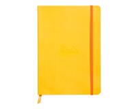 Rhodiarama carnet souple A5 160 pages ligné papier ivoire 90g fermeture élastique - Jonquille