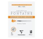 Clairefontaine Fontaine Watercolour Block - 23 x 31cm - 15 Sheets - 300gsm - Hot Pressed