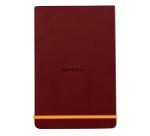 Rhodiarama Webnotepad rembordé rigide A5 192 pages ligné microperforé papier ivoire 90g fermeture élastique - Lie de vin