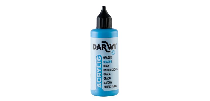 Darwi Flacon de 80 ml de Peinture Acrylique Universelle Opaque - Bleu