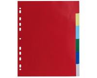 Intercalaires polypropylène souple 6 positions - A4 maxi - Couleurs assorties