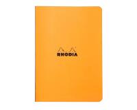 Cahier piqué Rhodia Classic 14,8x21 cm 96 pages ligné non détachables 80g - Orange