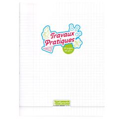 Cahier Travaux Pratiques piqué 8000 POLYPRO 24x32 cm 96 pages grands carreaux + uni 90 g - Incolore