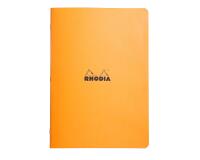 Cahier piqué Rhodia Classic 21x29,7 cm 96 pages petits carreaux 5x5 non détachables 80g - Orange