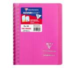 Carnet reliure intégrale enveloppante Koverbook 9x14cm 100 pages petits carreaux couverture polypropylène transparent - Assortis