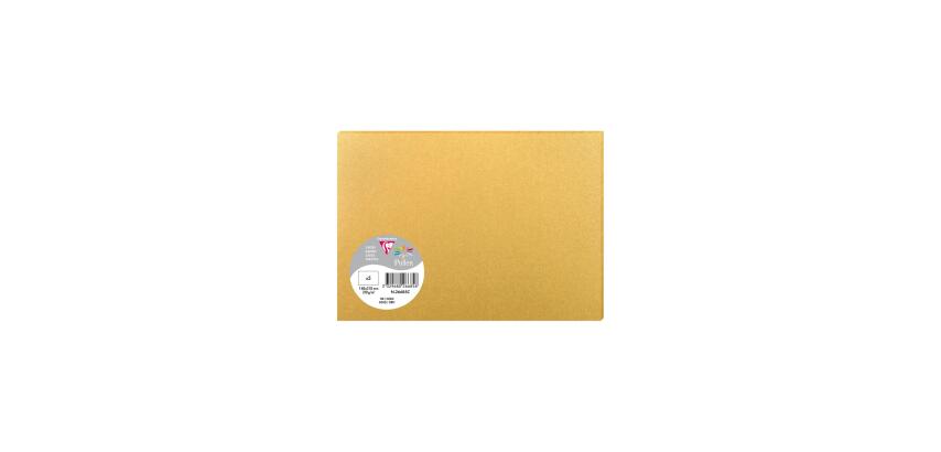 Paquet de 5 cartes simples 148x210mm 210g/m2 - Or