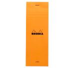 Rhodia Orange Head Stapled Pad No8, Lined, 74x210 - Orange|