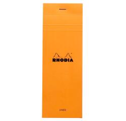 Rhodia Orange Head Stapled Pad No8, Lined, 74x210 - Orange|