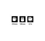 Spools Boxes Exacompta 52123E - W 210 mm x L 47 m, Ø 120 mm - 3 ply - pack of 6