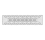 Echarpe 100% soie - 180x43cm Triangles - Blanc