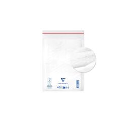 Luftpolster-Versandtaschen haftklebend 150x210mm, weißes Karaftpapier 80g, Kartonbox mit 100 Stück - Weiß