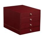 Rhodia Rhodiarama Drawer Storage Box - 4 Drawer - 24.8 x 32.7 x 22.8 cm - Wine