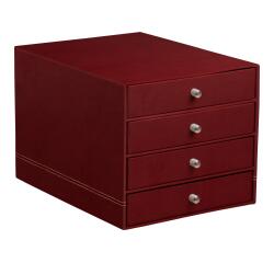 Rhodia Rhodiarama Drawer Storage Box - 4 Drawer - 24.8 x 32.7 x 22.8 cm - Wine