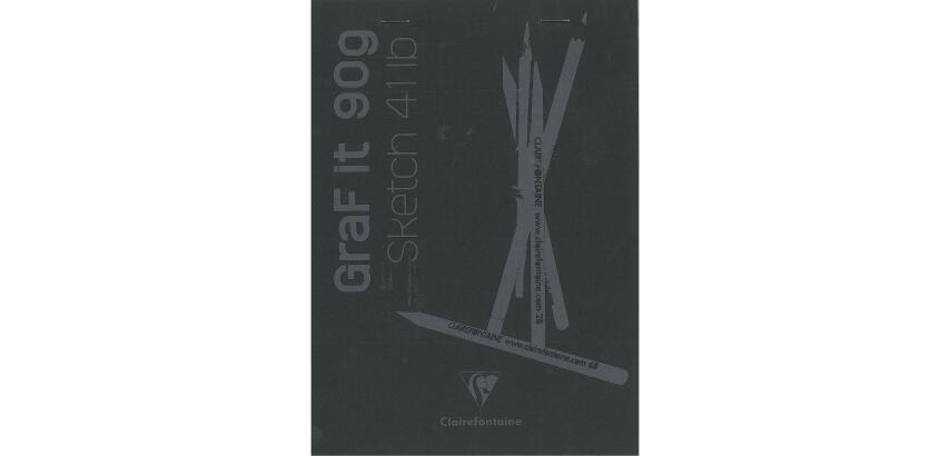 GraF'it bloc agrafé 80F A5 90g - Noir
