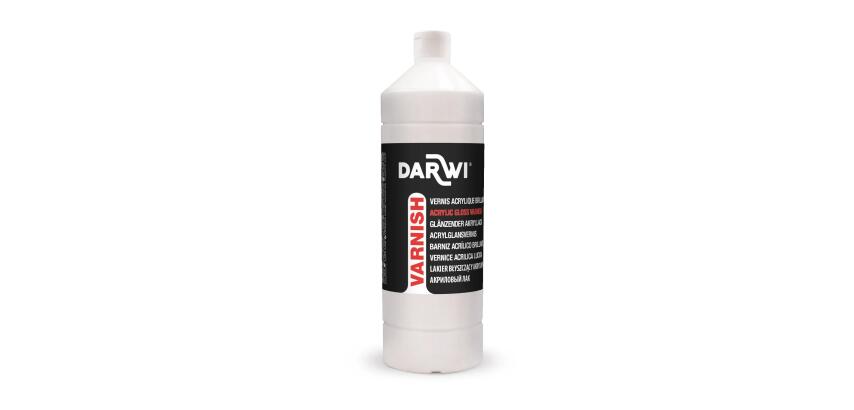 Darwi acrylvernis glanzend, flacon van 1000 ml