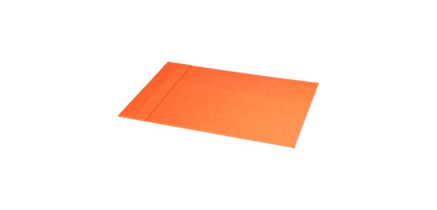 Rhodiarama sous-main rigide simili cuir italien 60x40 cm - Tangerine