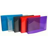 Classeur 2 anneaux plastifié pour fiches bristol Exacompta Crystal A5 - Dos 2,5 cm couleurs assorties