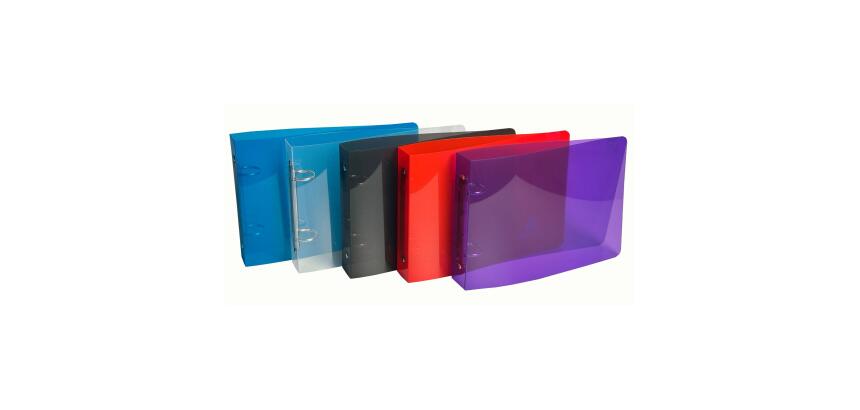 Classeur pour fiches bristol 125x200 2 anneaux 25mm polypropylène Crystal colours