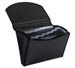 Cartella valigetta a soffietti con manico Exacase Exactive 13 scomparti - 26x33cm - Nero