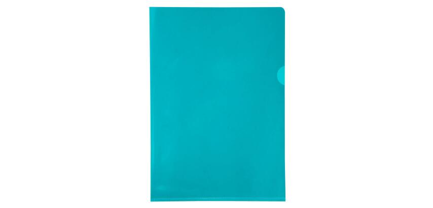Etui carton de 100 pochettes coin PVC lisse haute résistance 13/100e - A4 - Vert