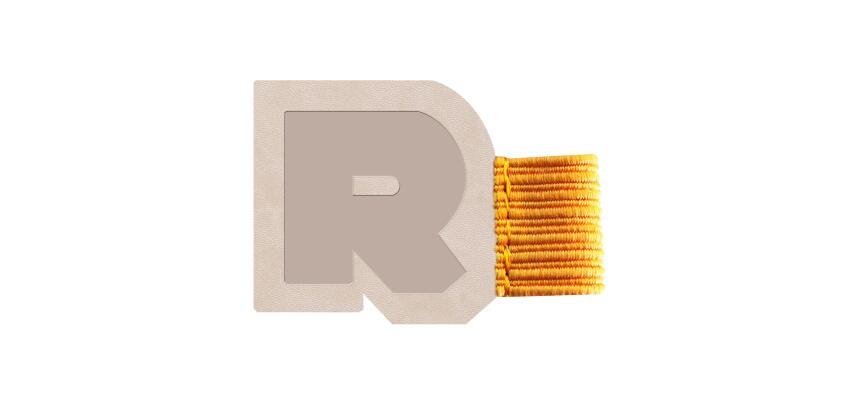 Rhodiarama porte-stylo autoadhésif 4x3 cm pour blocs carnets et agendas - Beige